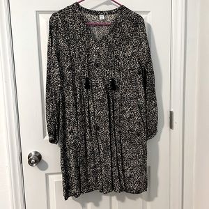 Old Navy Leopard Tassel Swing Dress